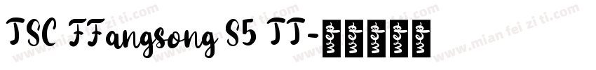 TSC FFangsong S5 TT字体转换
